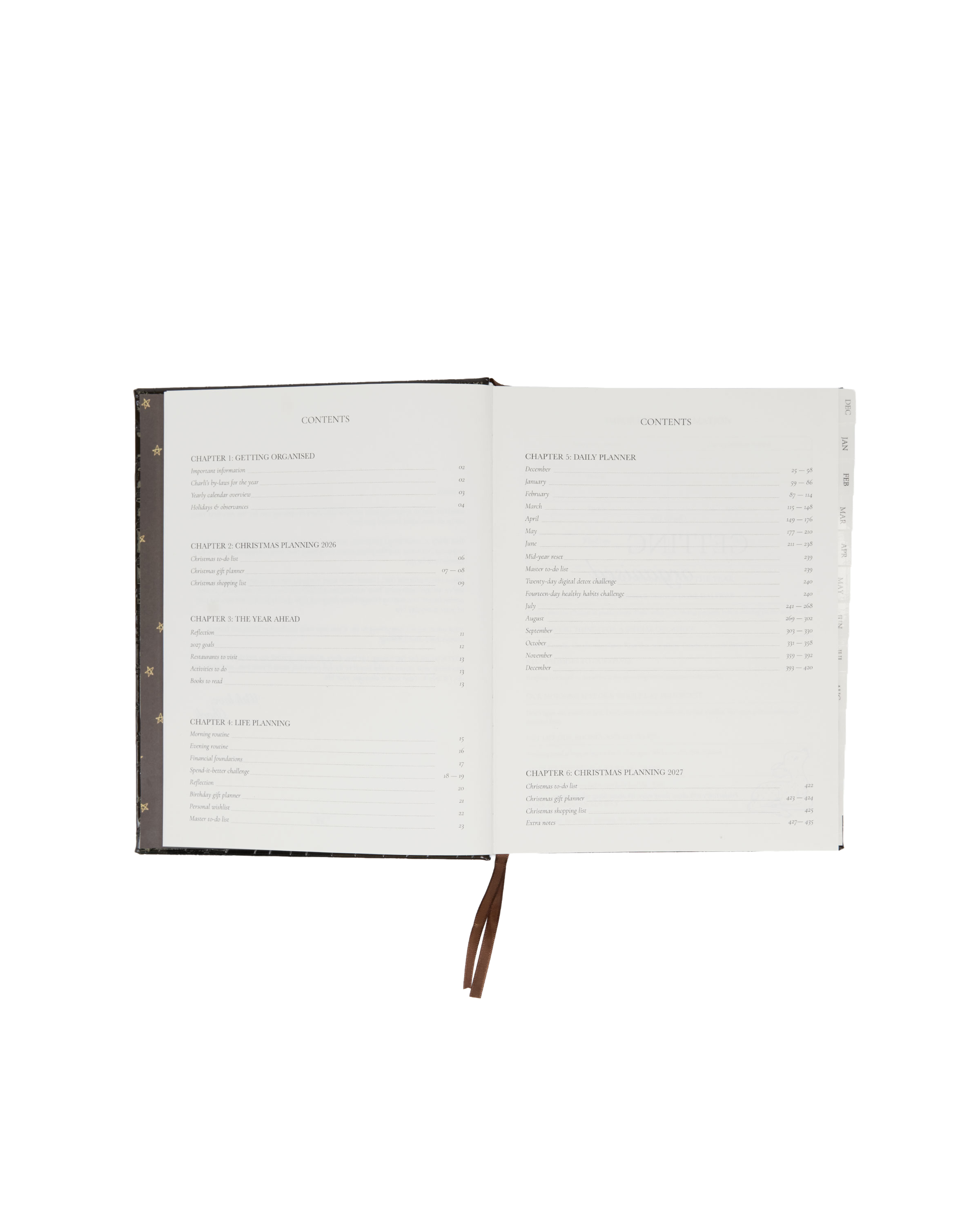 2027 Daily Diary in Brown Croc