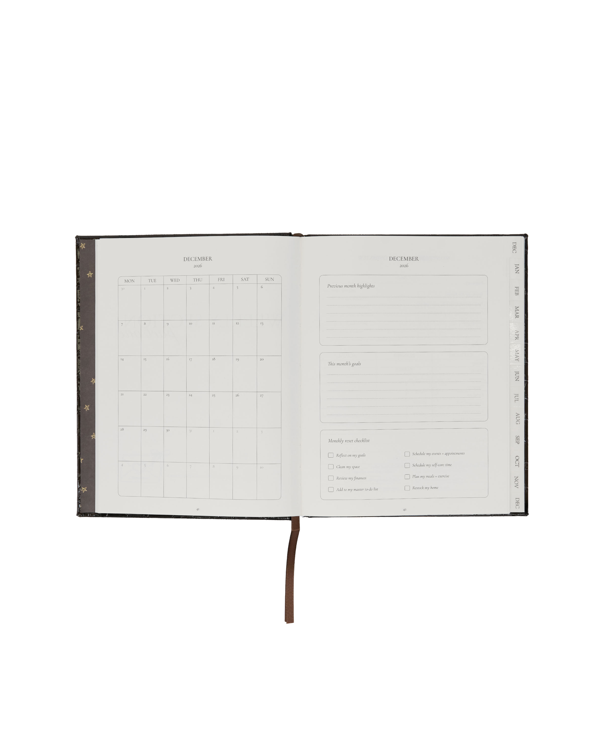 2027 Daily Diary in Brown Croc