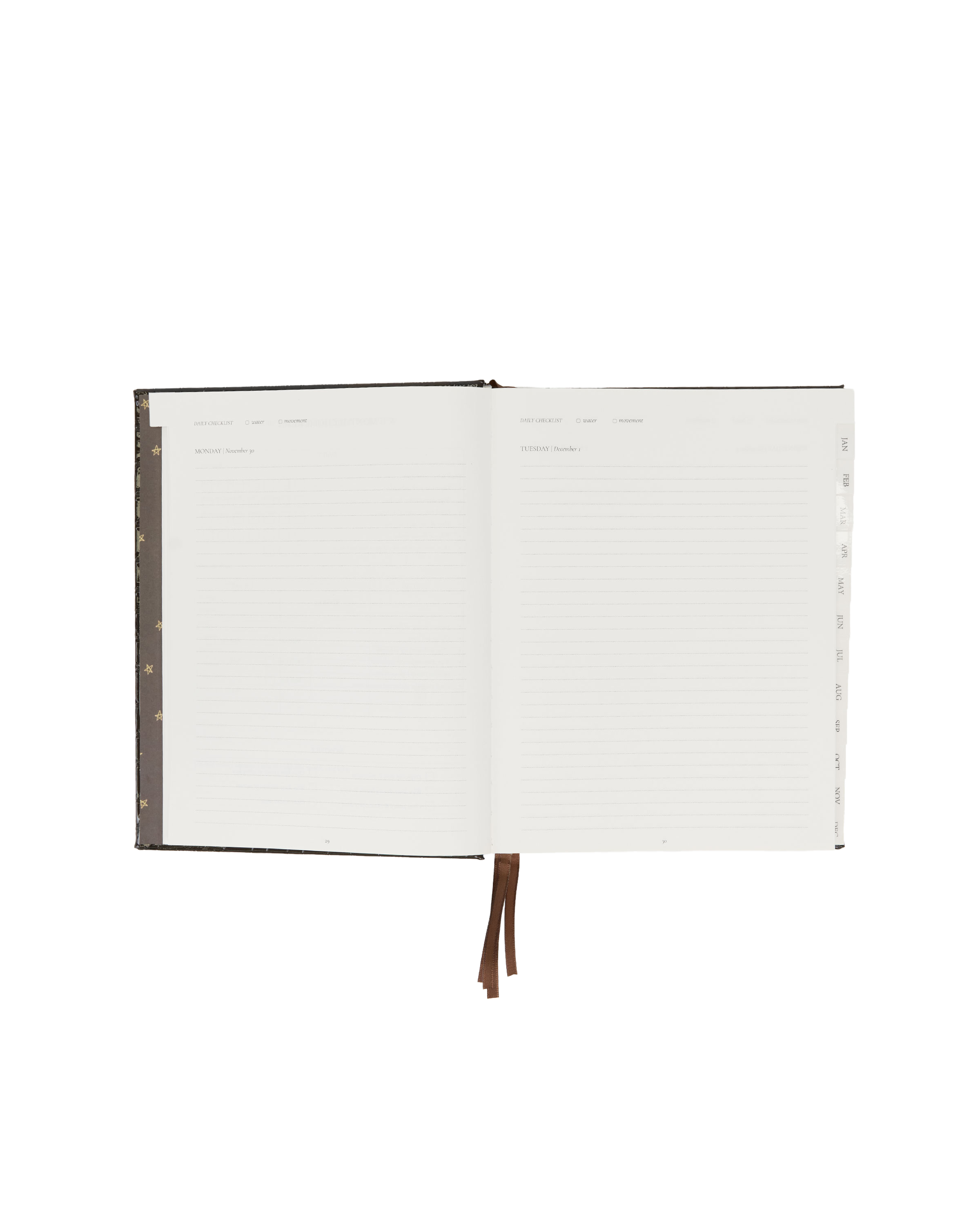 2027 Daily Diary in Brown Croc
