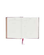 2027 Daily Diary in Cherry Linen