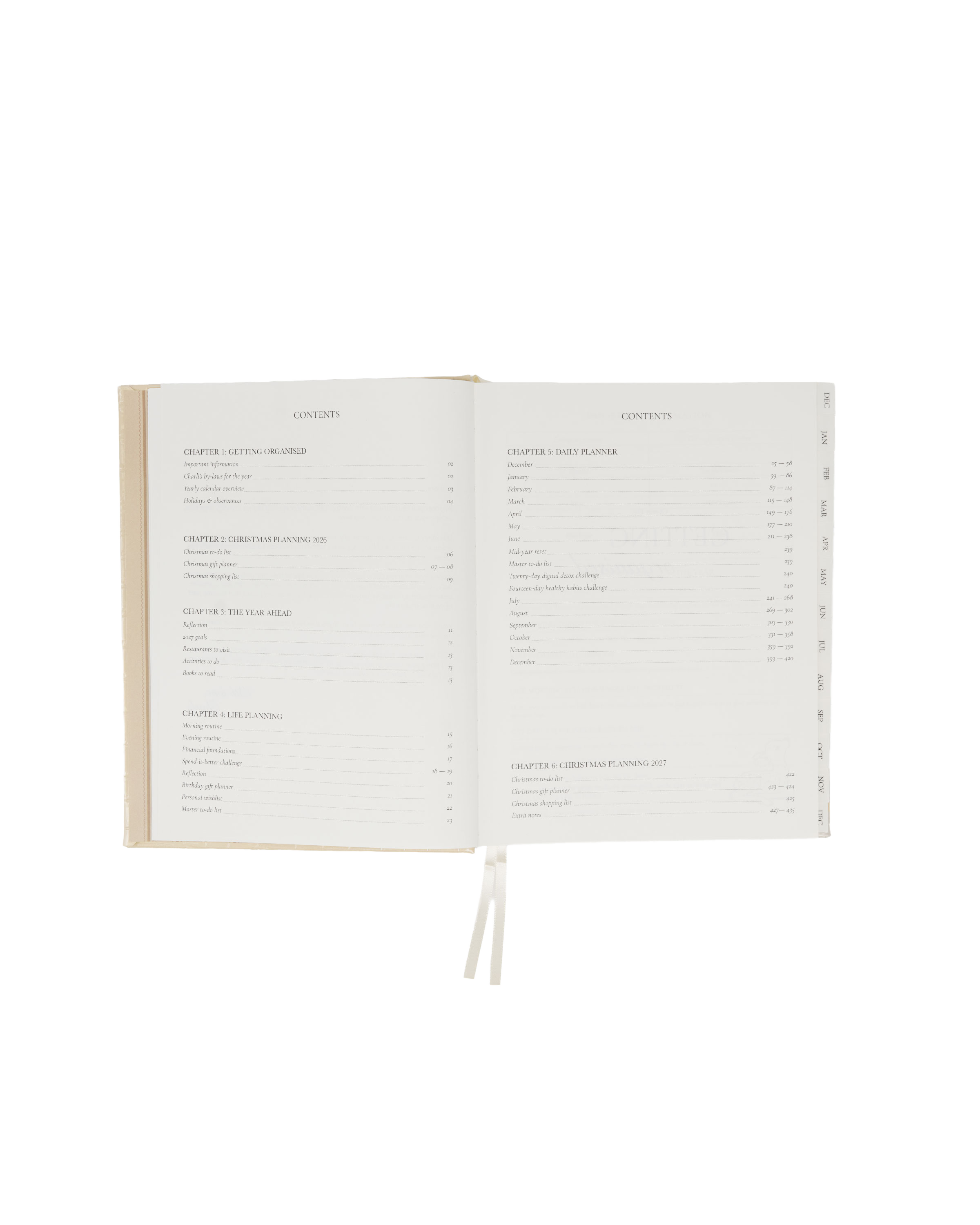 2027 Daily Diary in Cream Croc