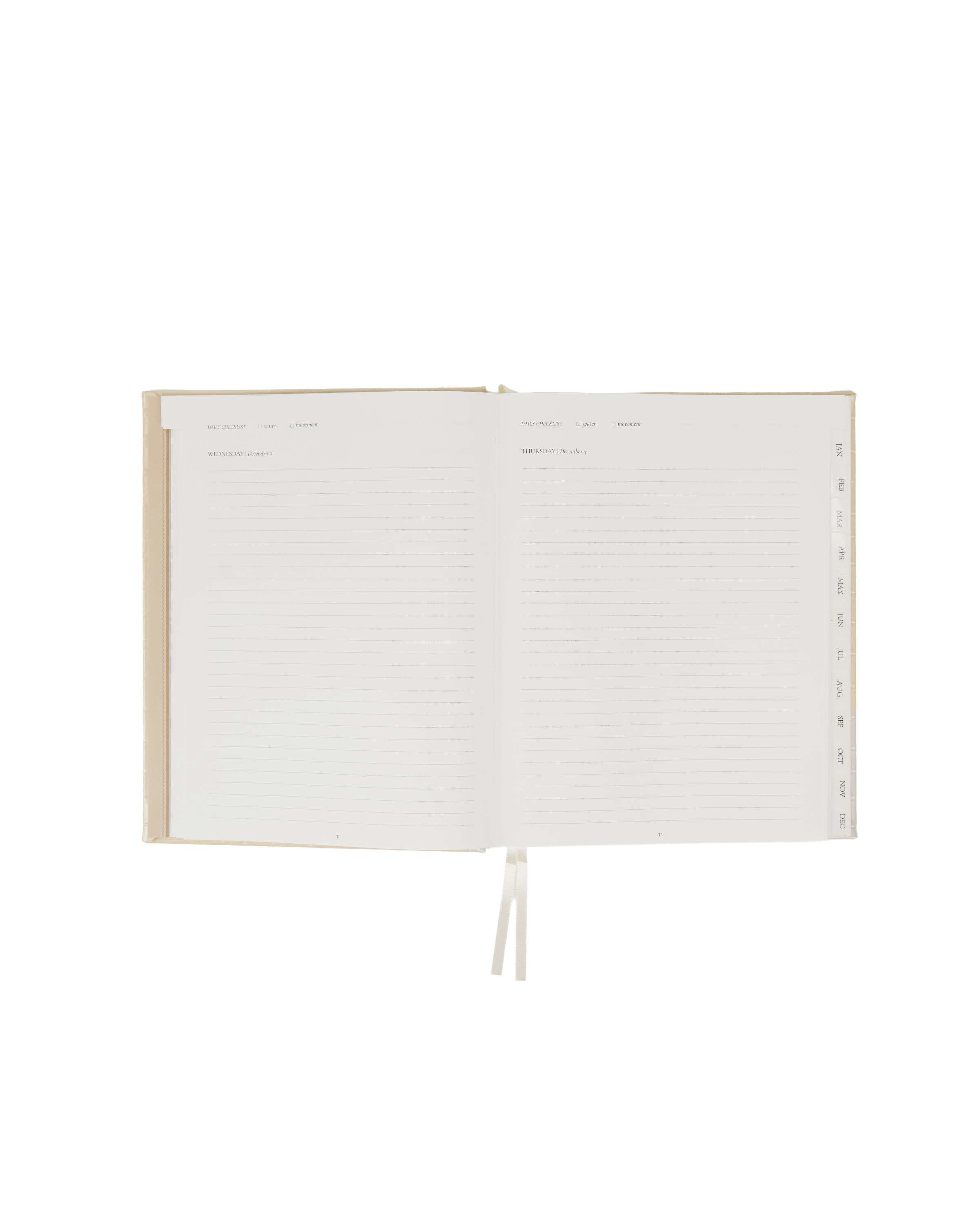 2027 Daily Diary in Cream Croc