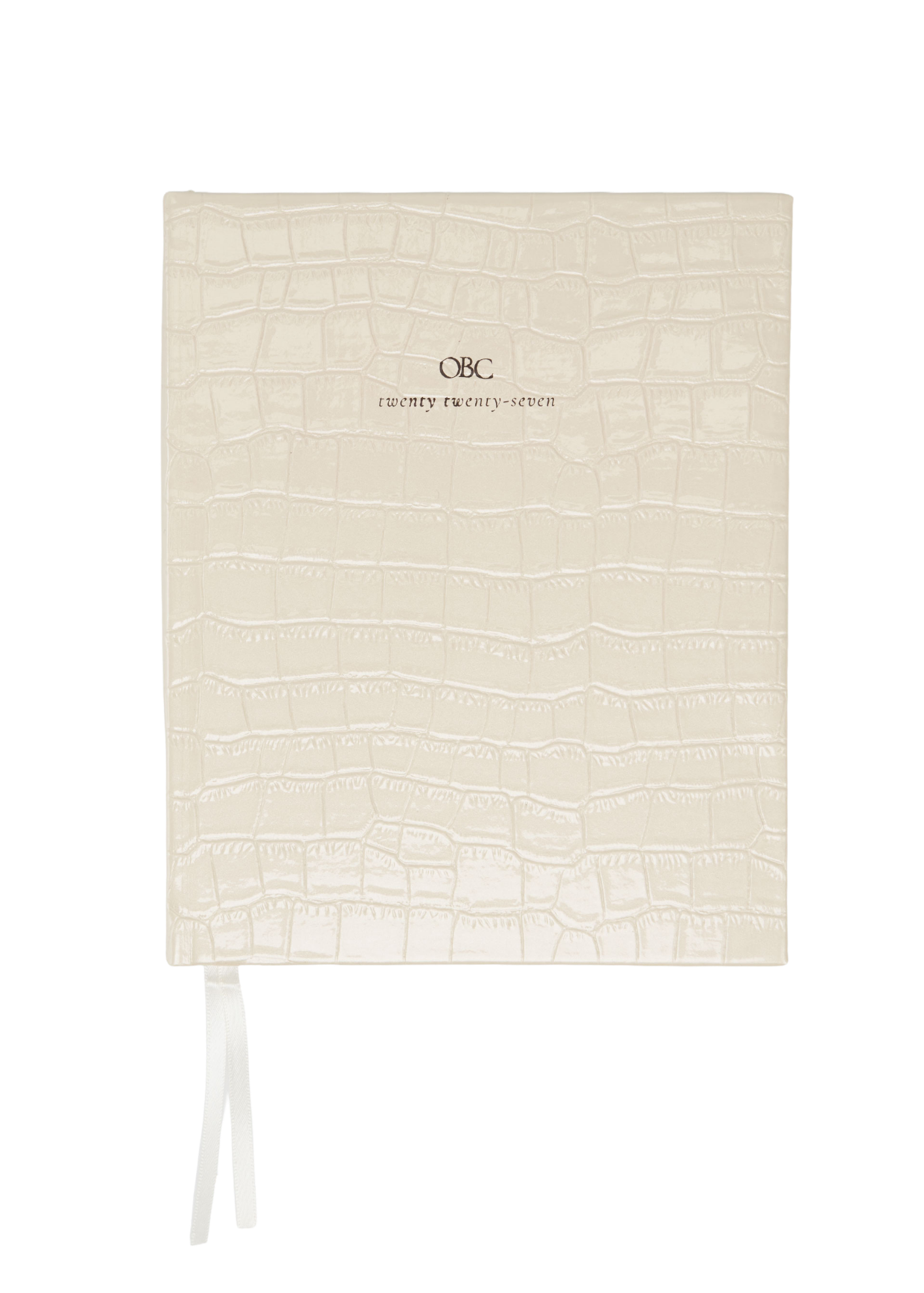 2027 Daily Diary in Cream Croc