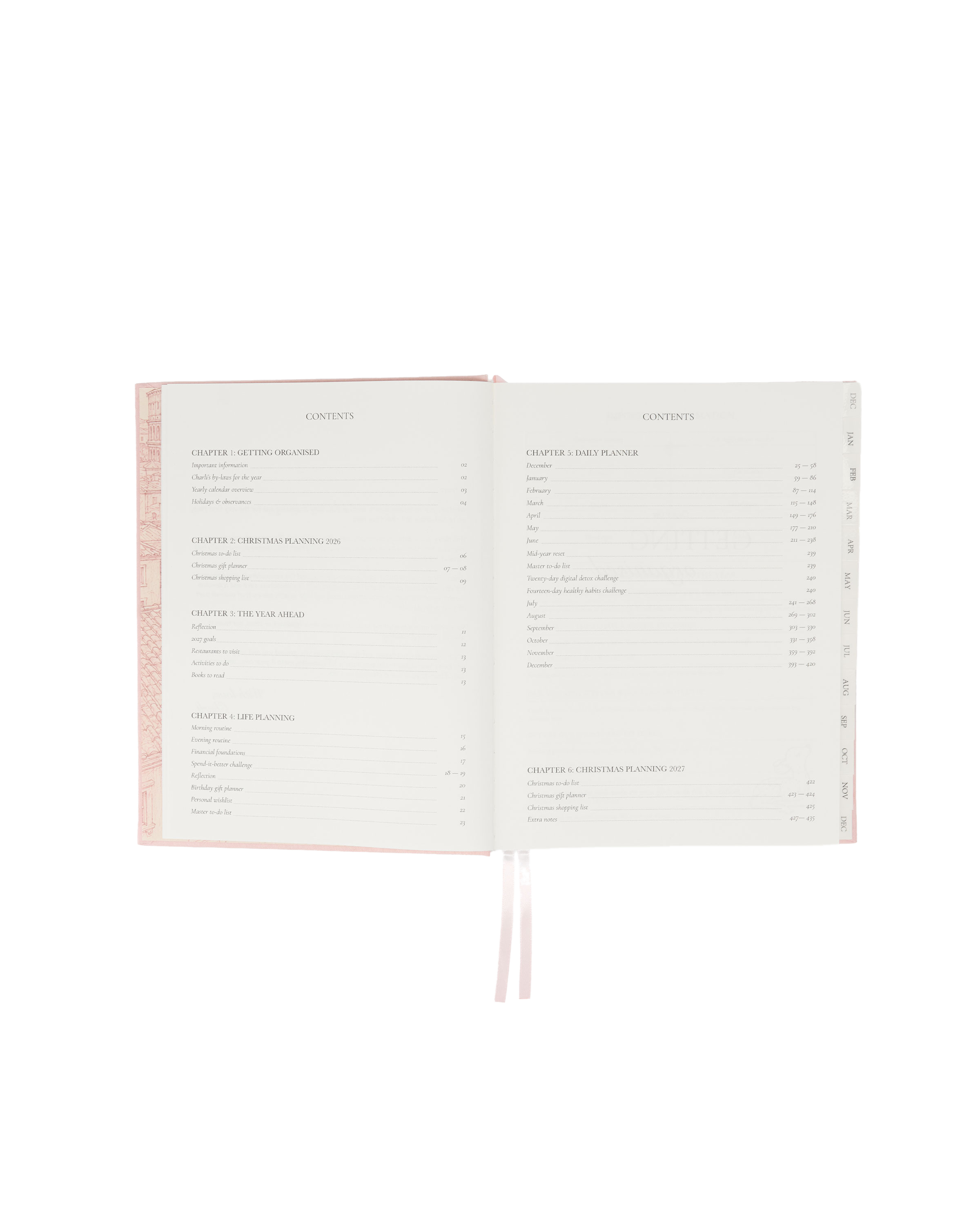 2027 Daily Diary in Marshmallow Linen