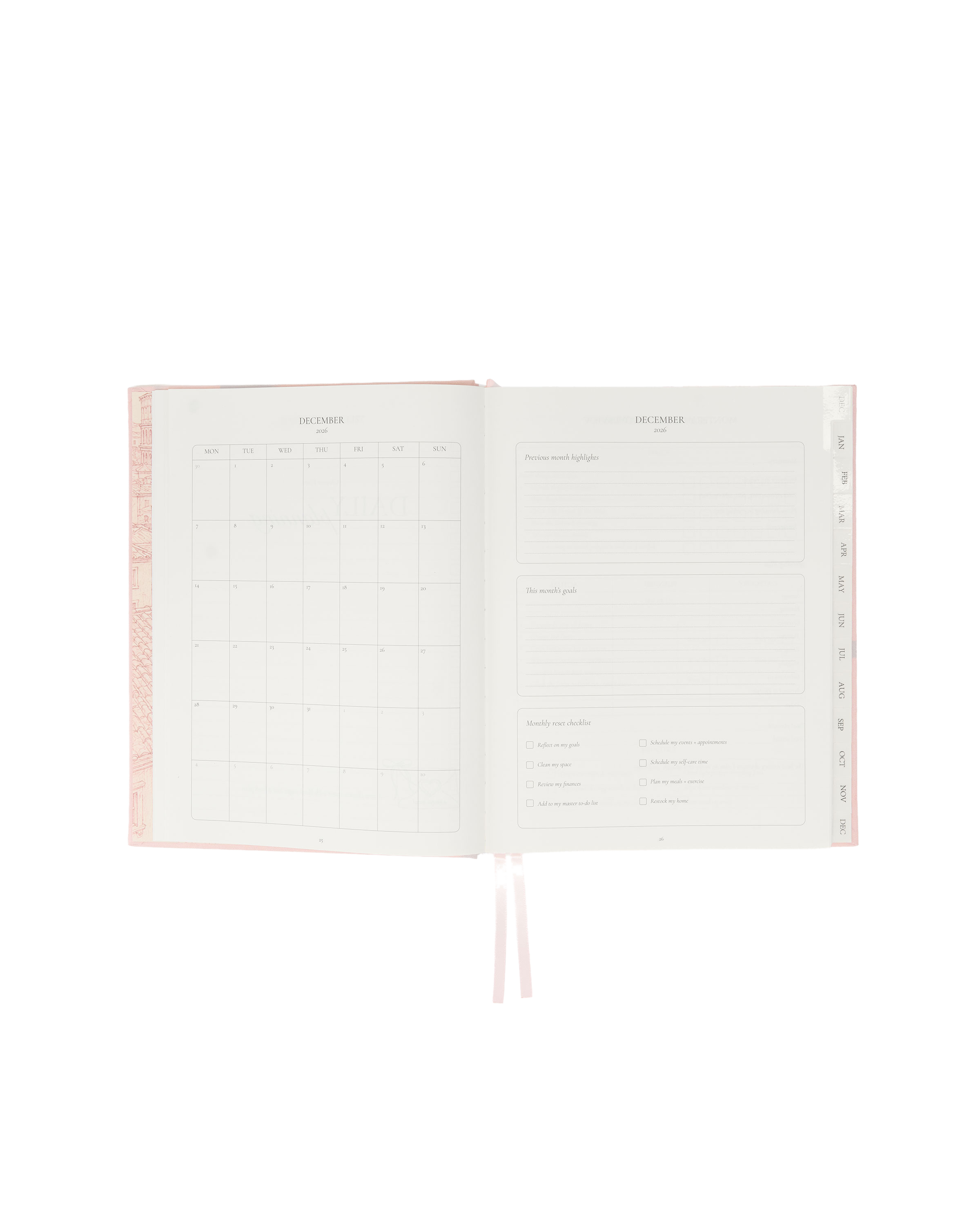 2027 Daily Diary in Marshmallow Linen