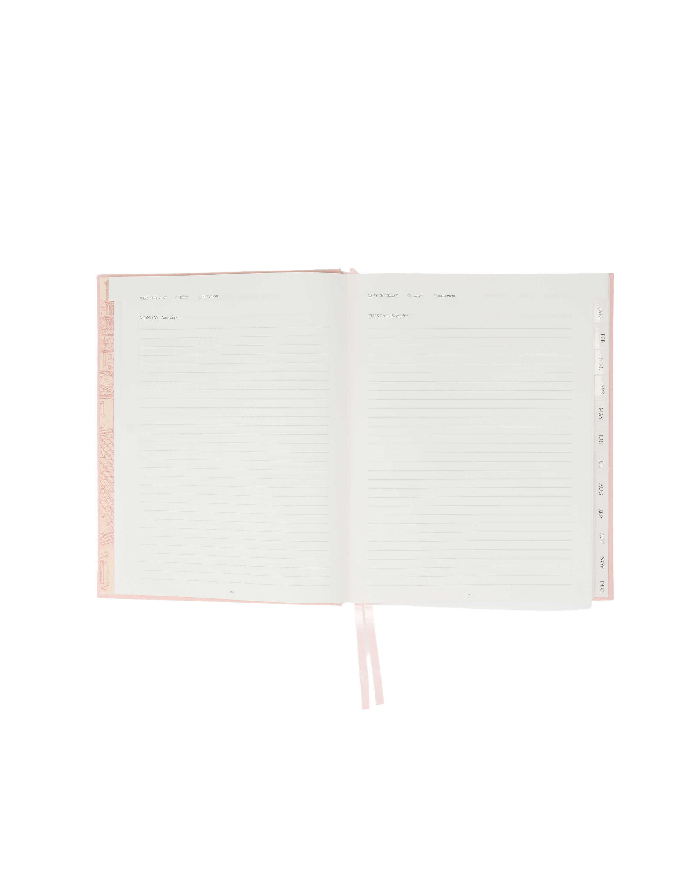 2027 Daily Diary in Marshmallow Linen