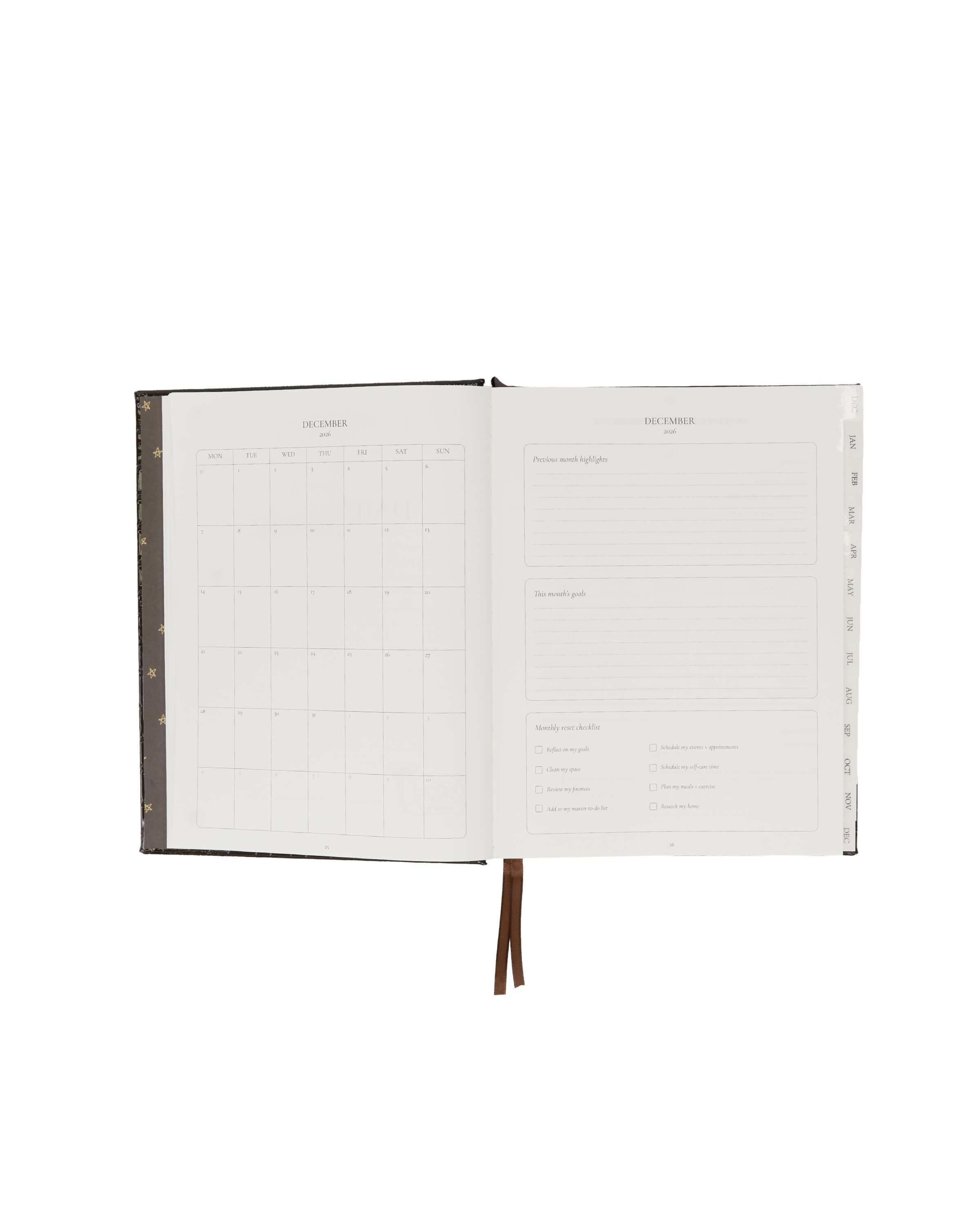2027 Weekly Diary in Brown Croc