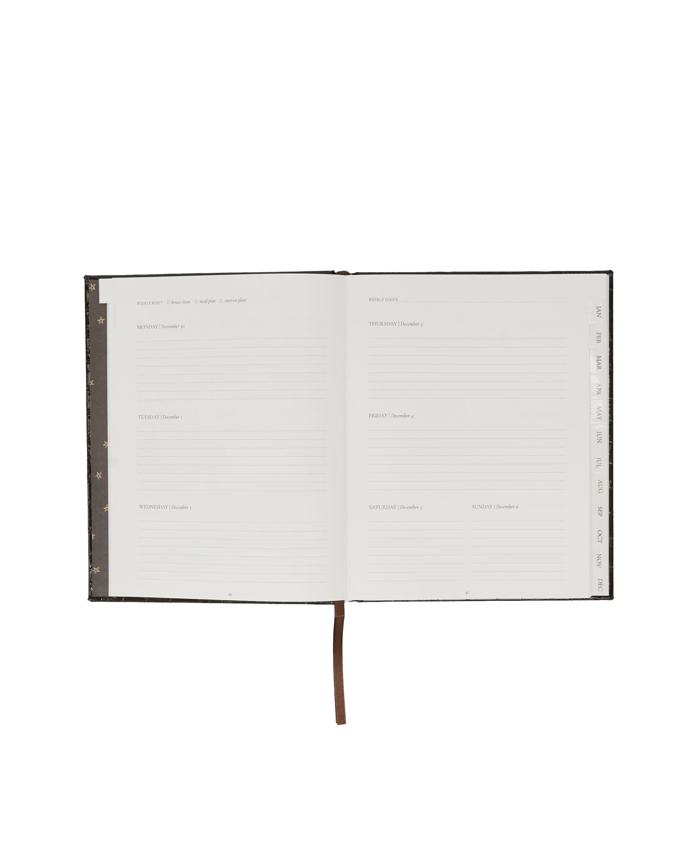 2027 Weekly Diary in Brown Croc