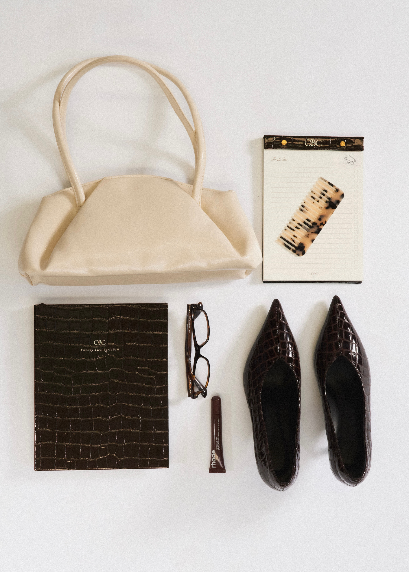 2027 Weekly Diary Bundle in Brown Croc