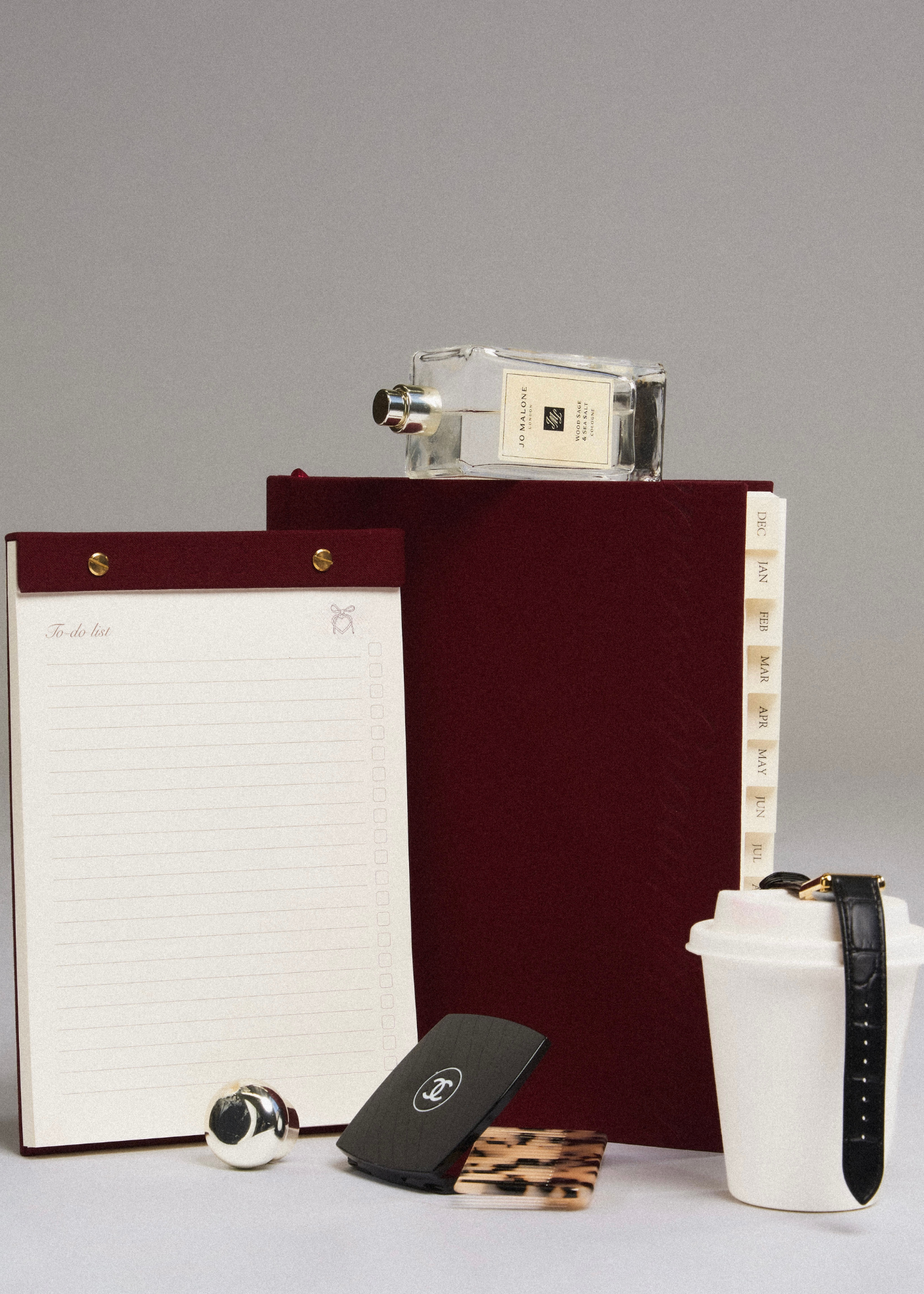 2027 Weekly Diary Bundle in Cherry Linen