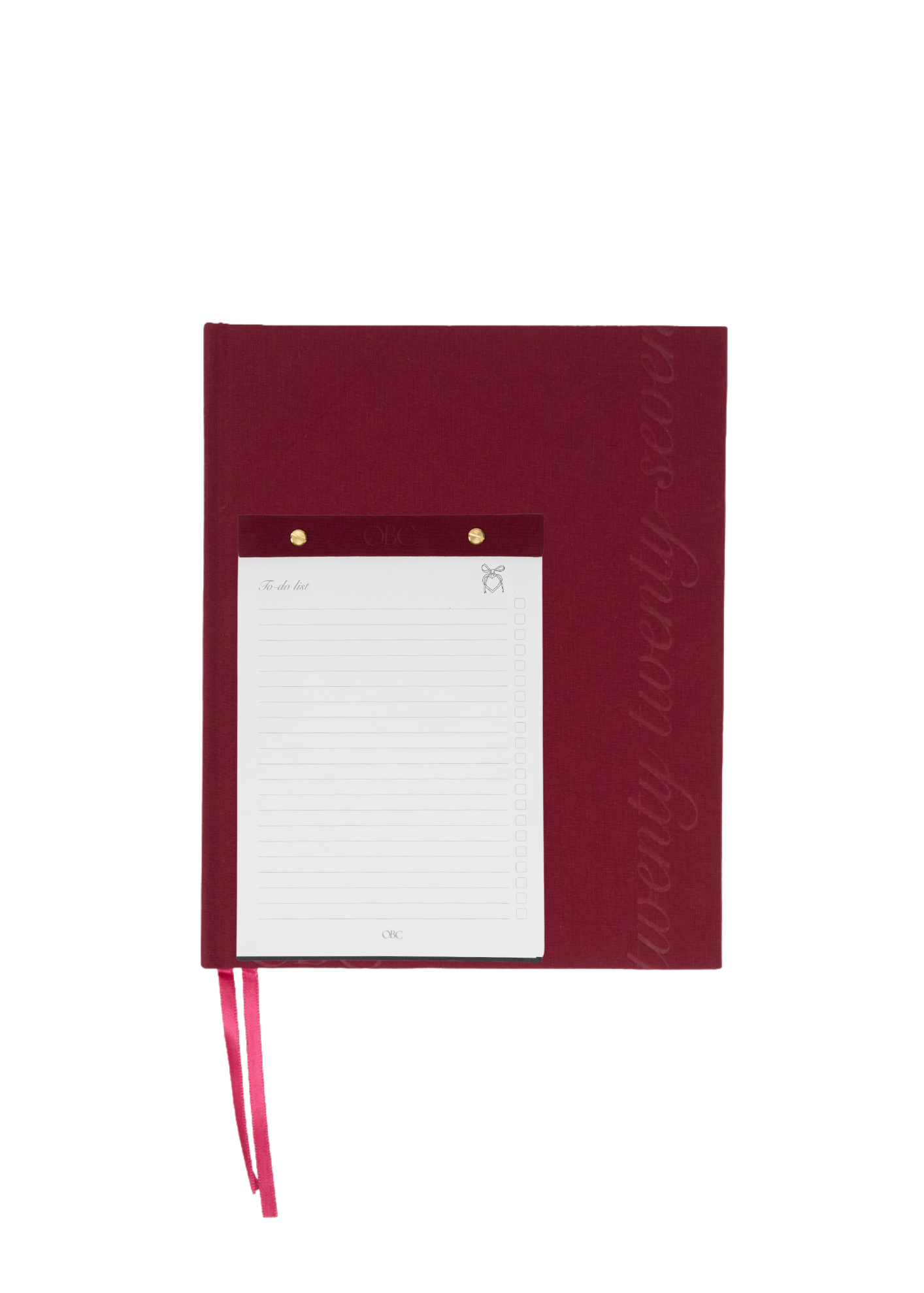 2027 Weekly Diary Bundle in Cherry Linen