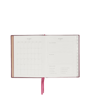 2027 Weekly Diary in Cherry Linen