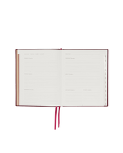 2027 Weekly Diary in Cherry Linen