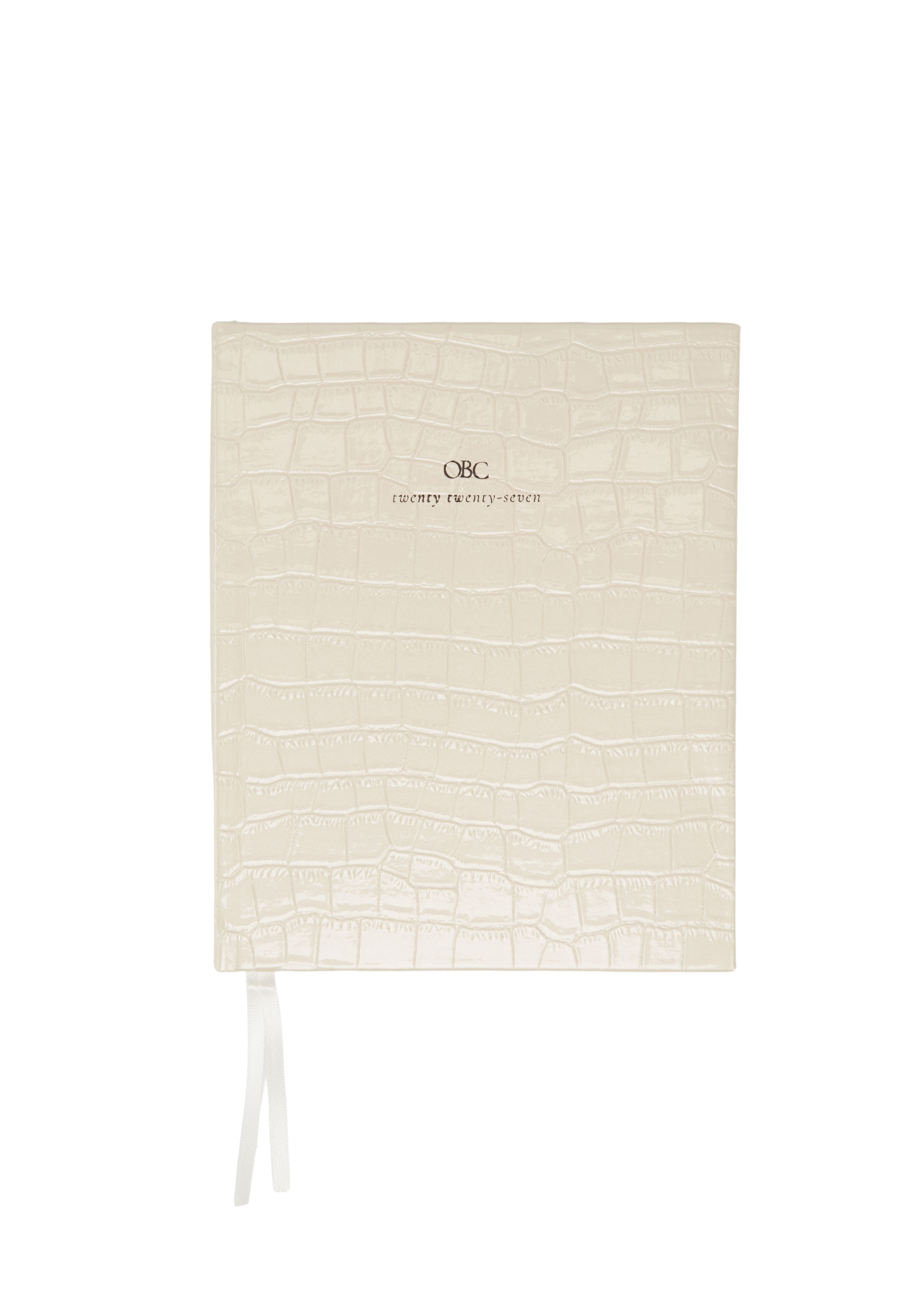 2027 Weekly Diary in Cream Croc