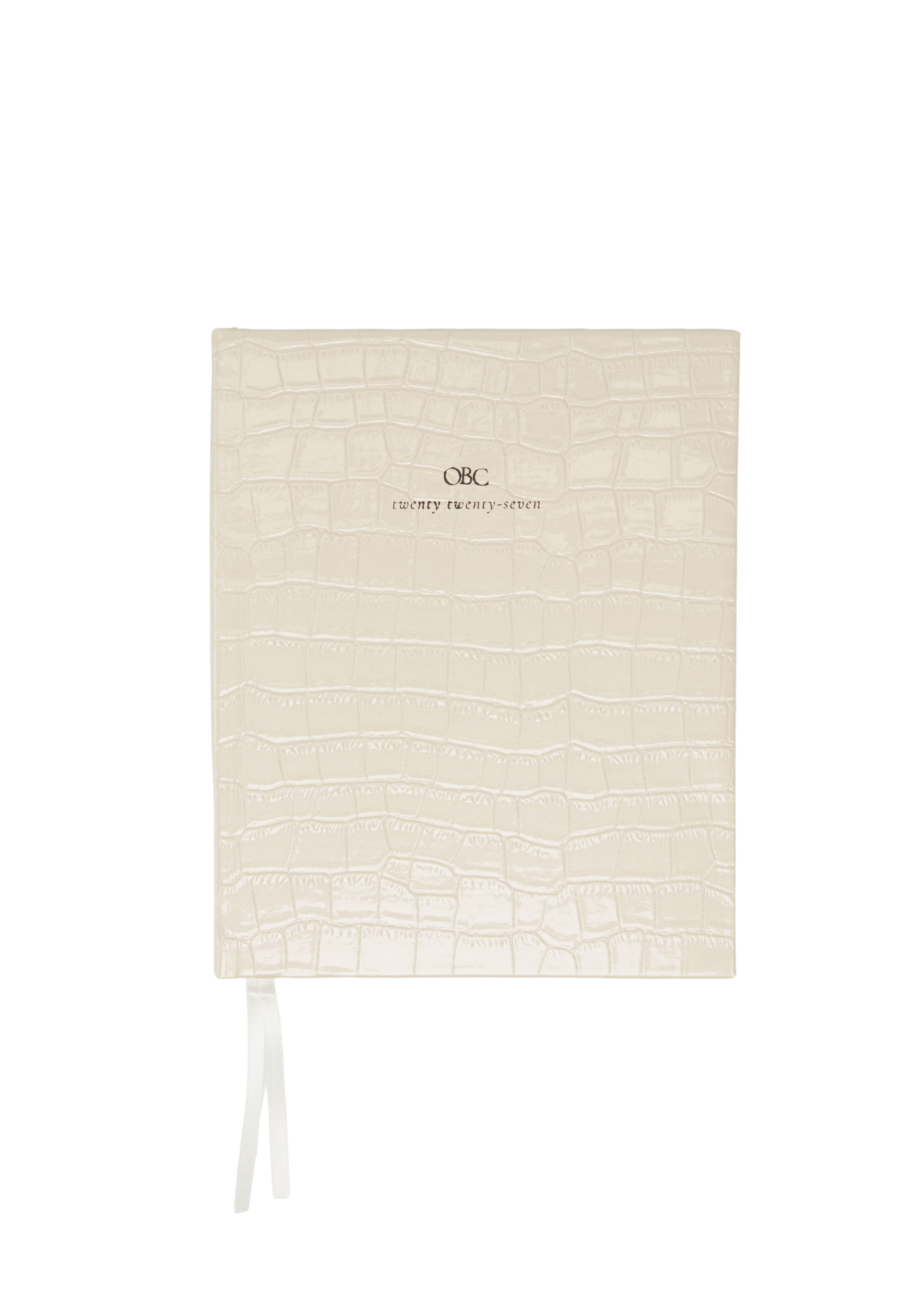 2027 Weekly Diary in Cream Croc