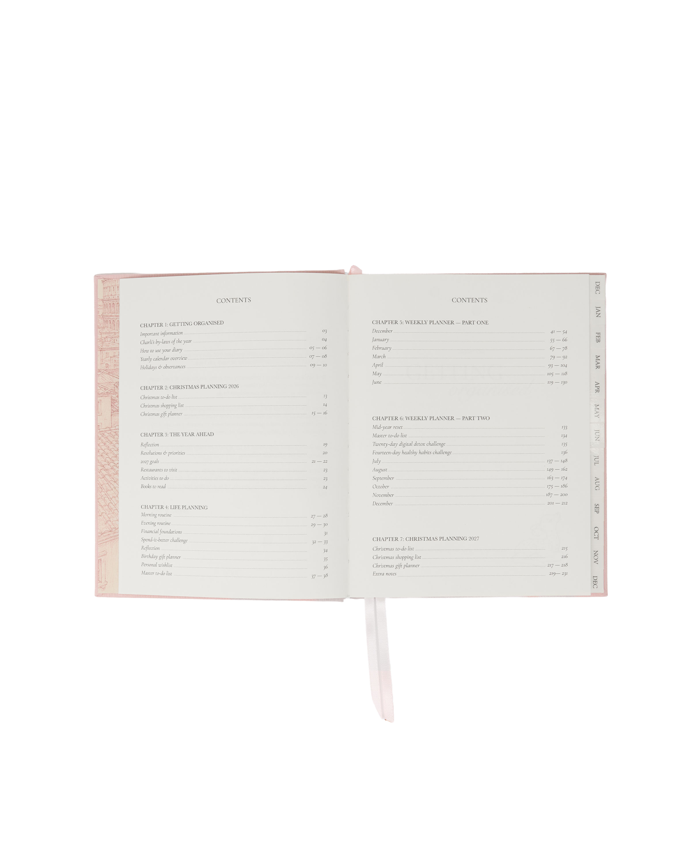 2027 Weekly Diary in Marshmallow Linen