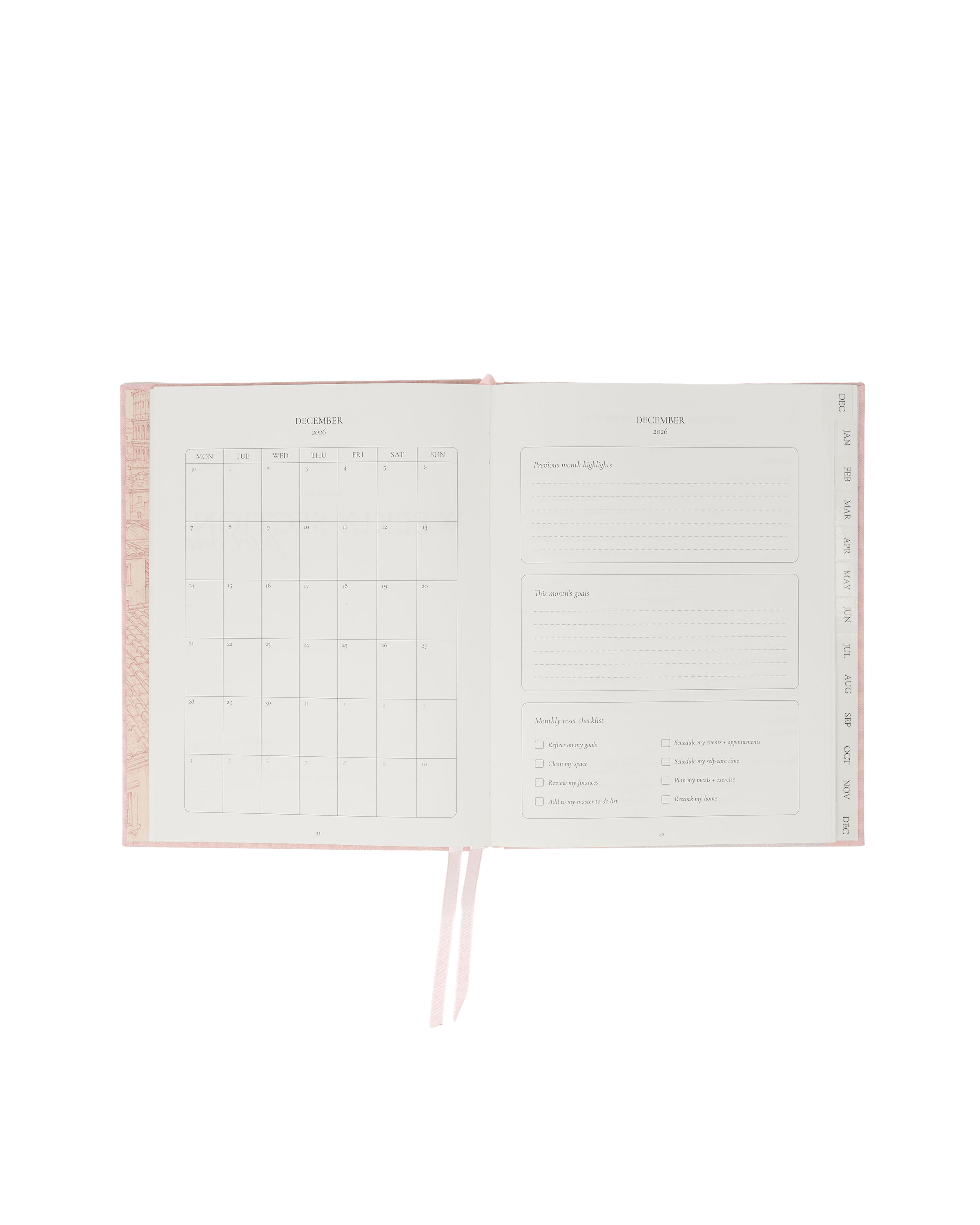 2027 Weekly Diary in Marshmallow Linen